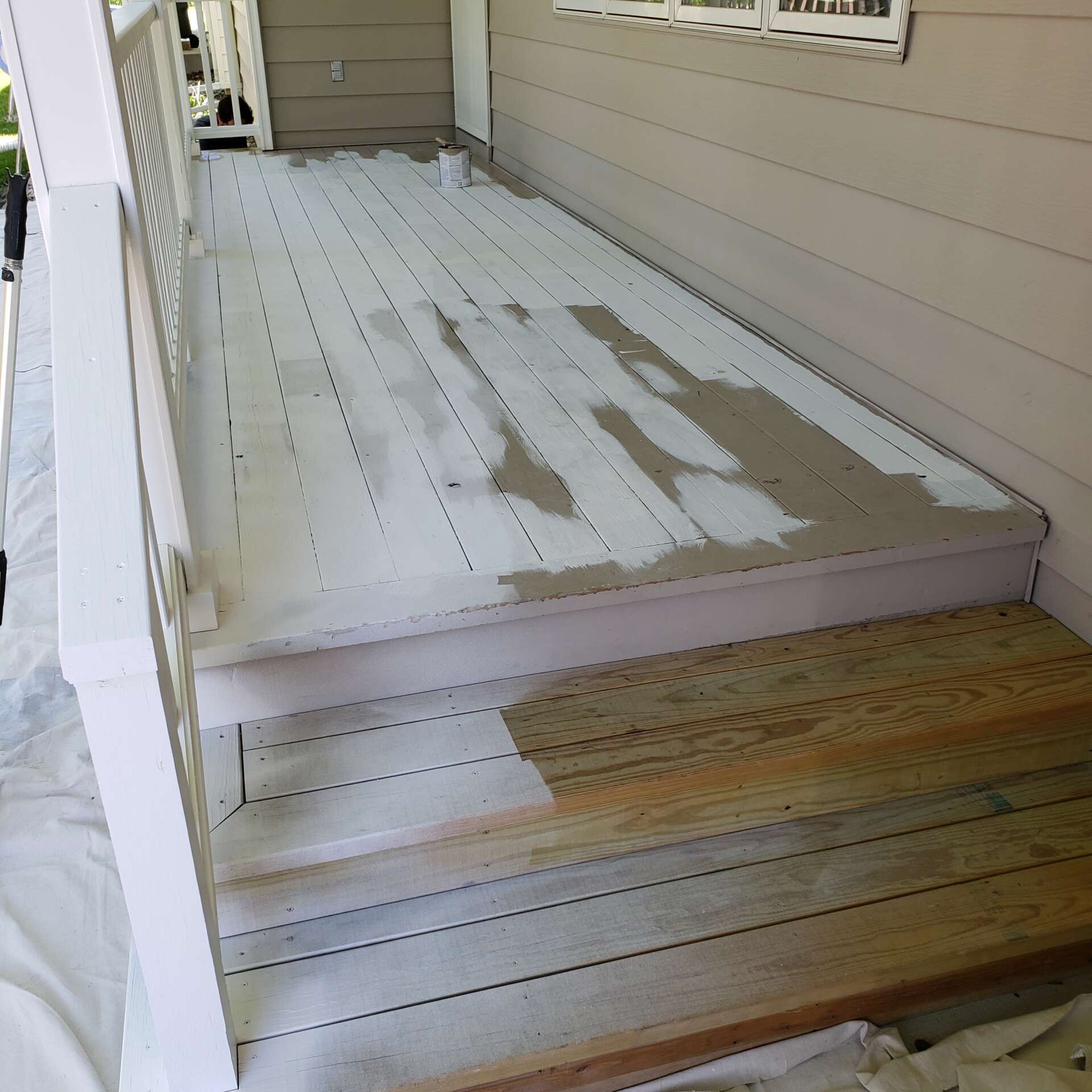 During Exterior Porch Paint