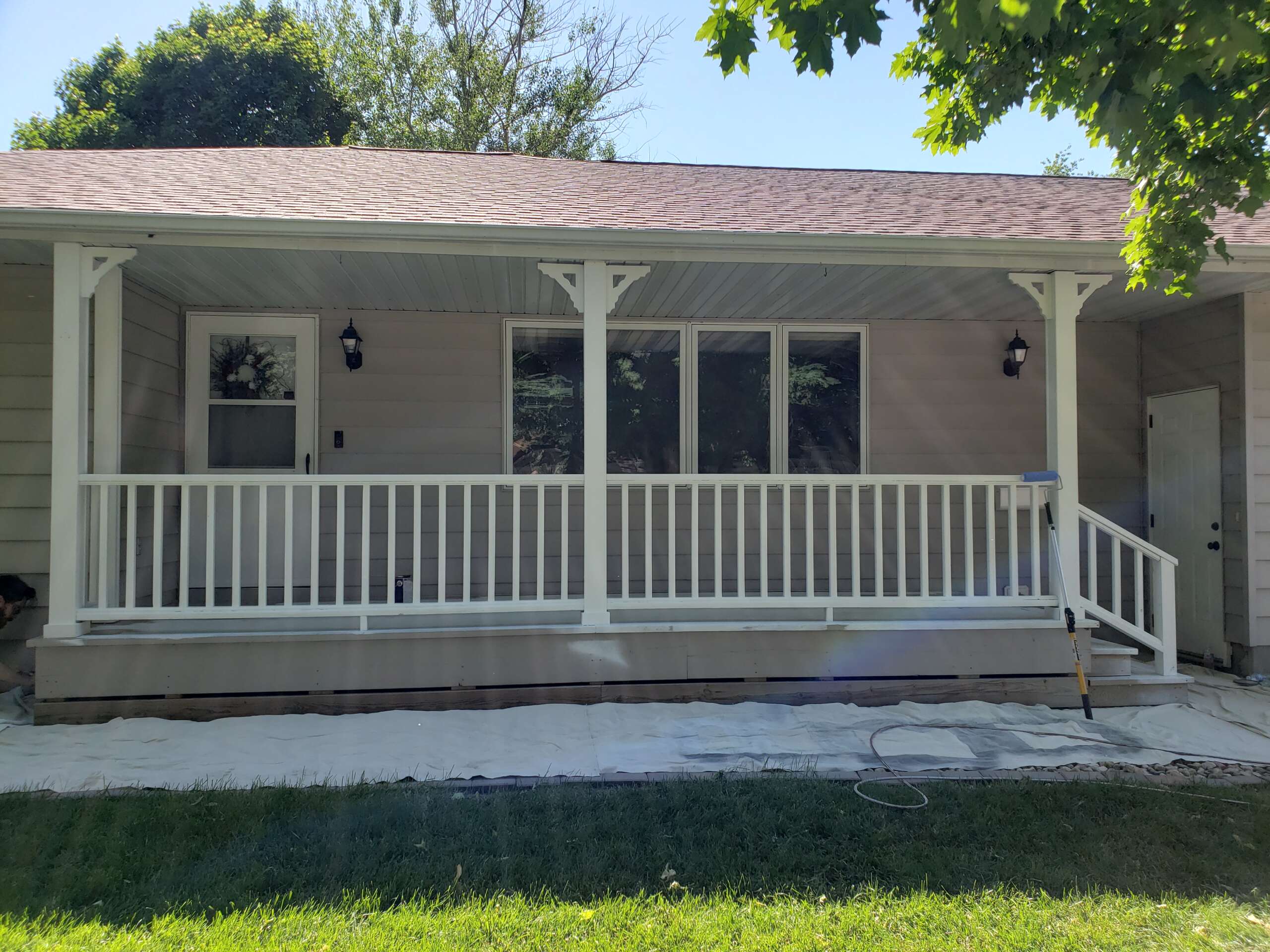 During Exterior Porch Paint